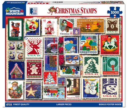 Christmas Stamps (1262pz) - 1000 Pieces