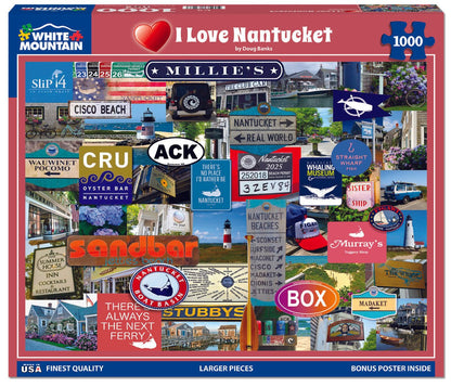 I Love Nantucket (2142pz) - 1000 Piece Jigsaw Puzzle