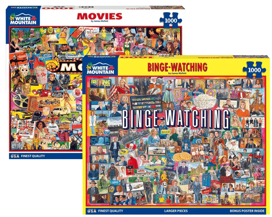 Set of 2: Artist Jim Mellett- Pop Culture Bundle 1000 piece