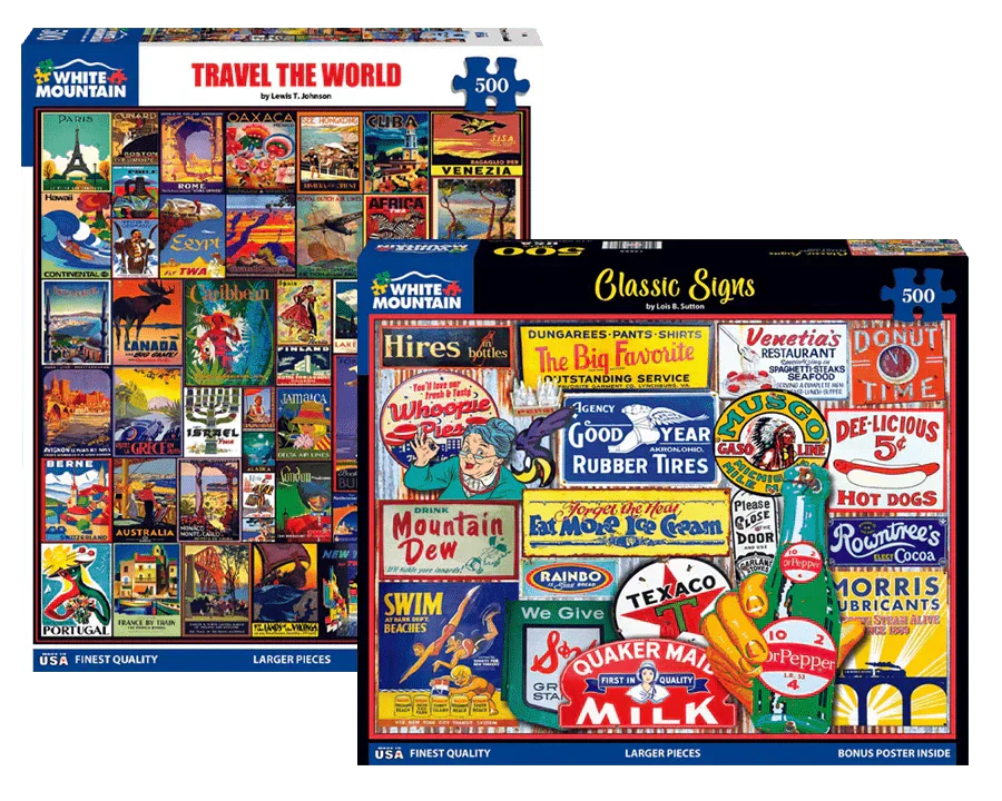 Set of 2: Best Selling 500 Piece Puzzle Bundle