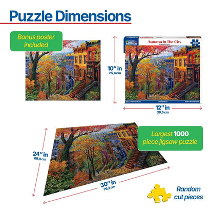Autumn In The City (1929pz) - 1000 Piece Jigsaw Puzzle