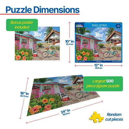 Beach Cottages (2113pz) - 500 Piece Jigsaw Puzzle