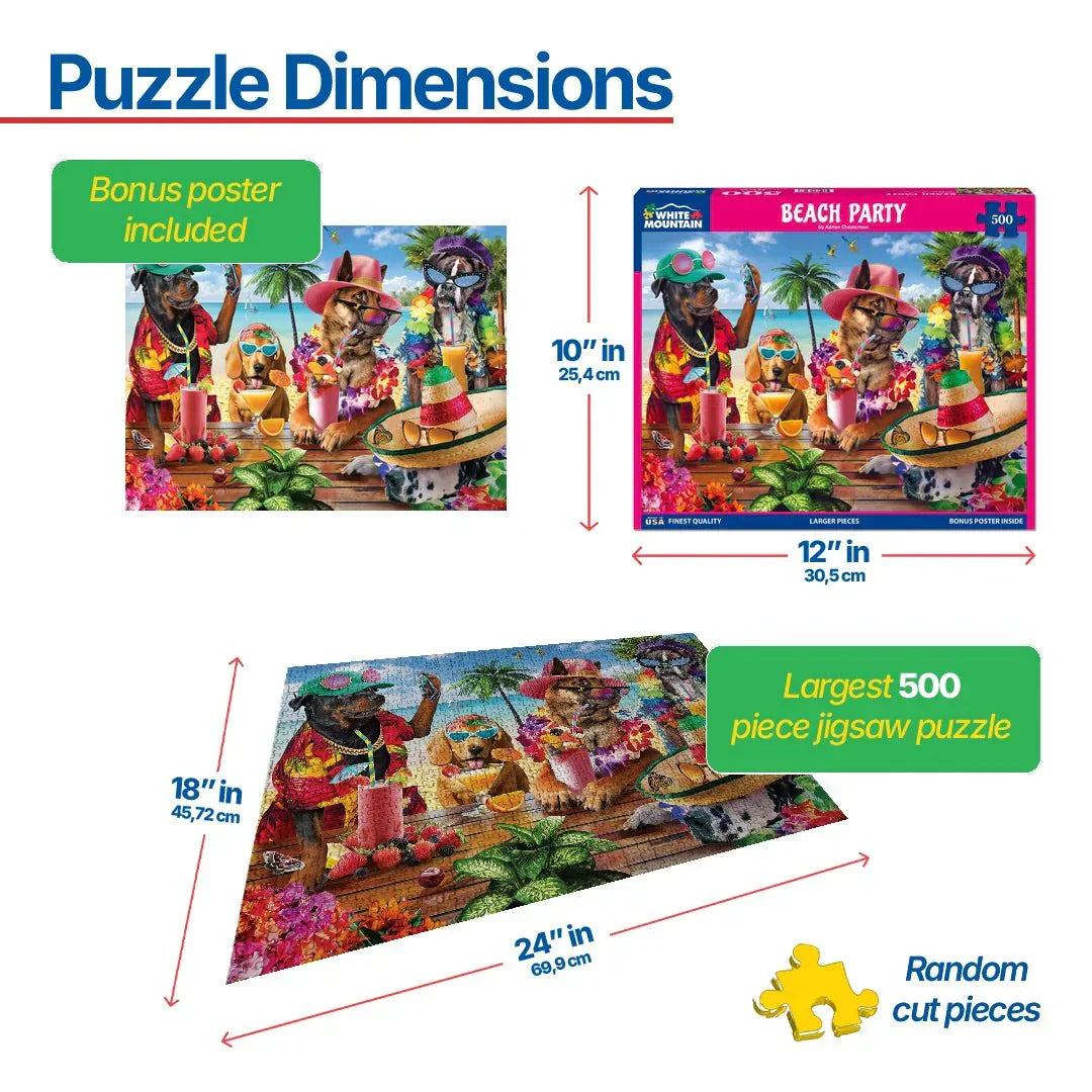 Beach Party (1849pz) - 500 Piece Jigsaw Puzzle