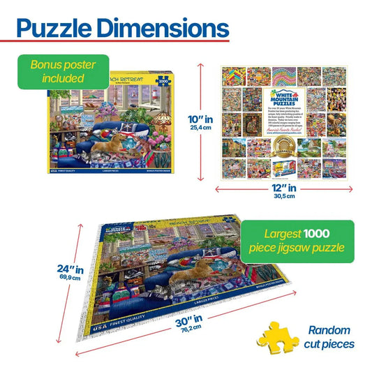 Beach Retreat - Seek & Find (1946pz) - 1000 Piece Jigsaw Puzzle