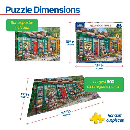 Best Friends Book Store (2131pz) - 500 Piece Jigsaw Puzzle