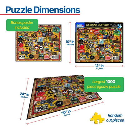 California Craft Beer (1454pz) - 1000 Piece Jigsaw Puzzle