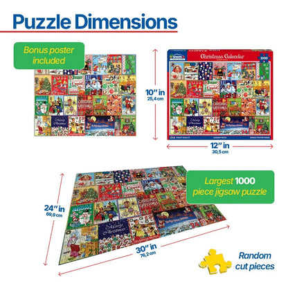 Christmas Calendar (1632pz) - 1000 Piece Jigsaw Puzzle