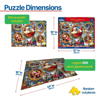 Christmas Frames (2146pz) - 500 Piece Jigsaw Puzzle