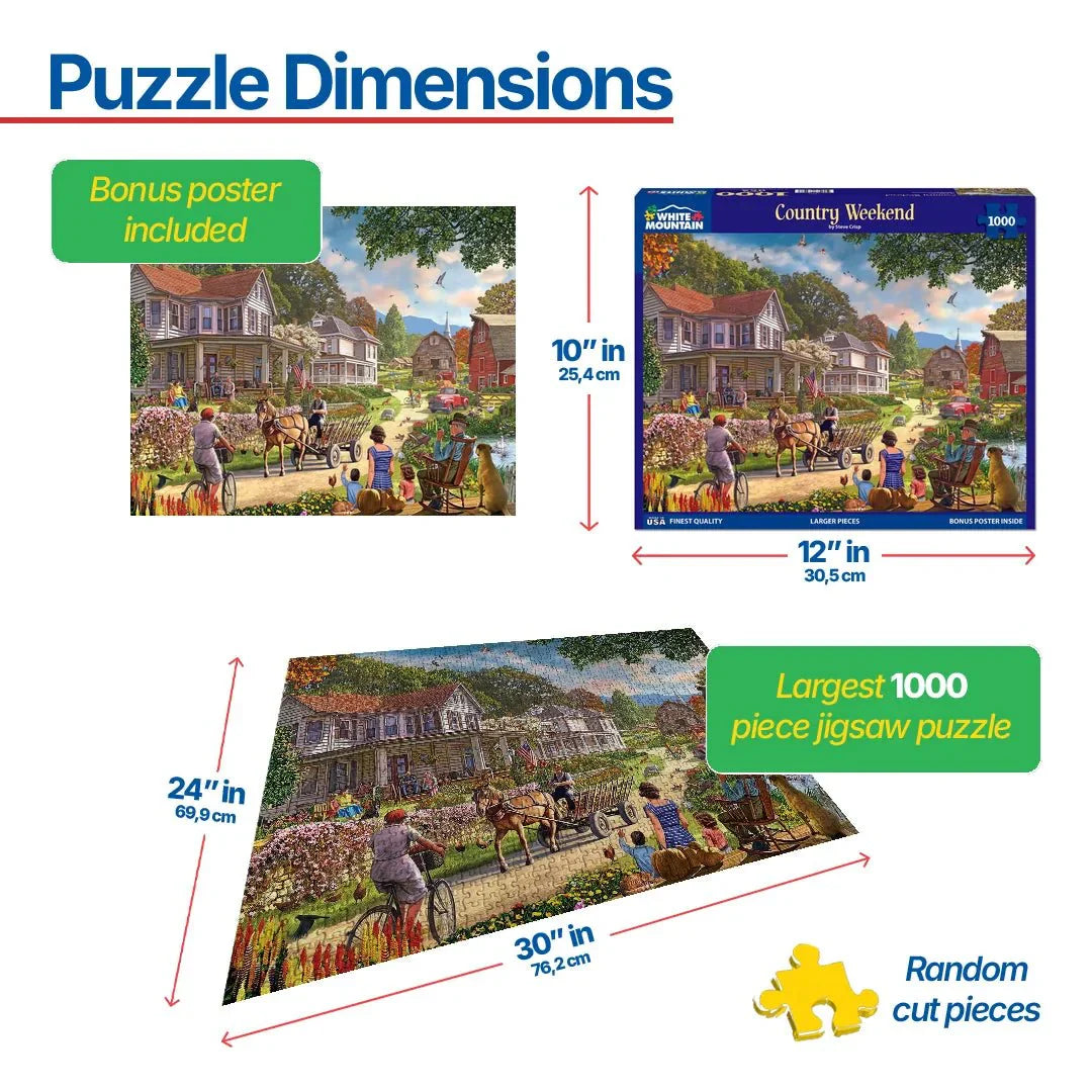 Country Weekend (1903pz) - 1000 Piece Jigsaw Puzzle