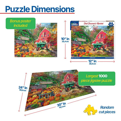 Fall Farmer's Market (1826pz) - 1000 Piece Jigsaw Puzzle