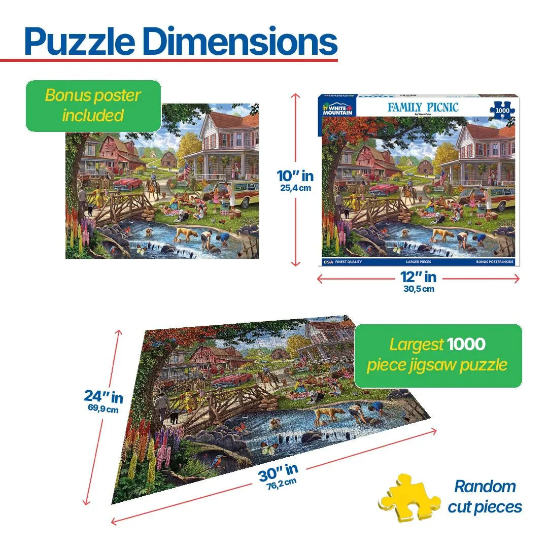 Family Picnic (1992pz) - 1000 Piece Jigsaw Puzzle