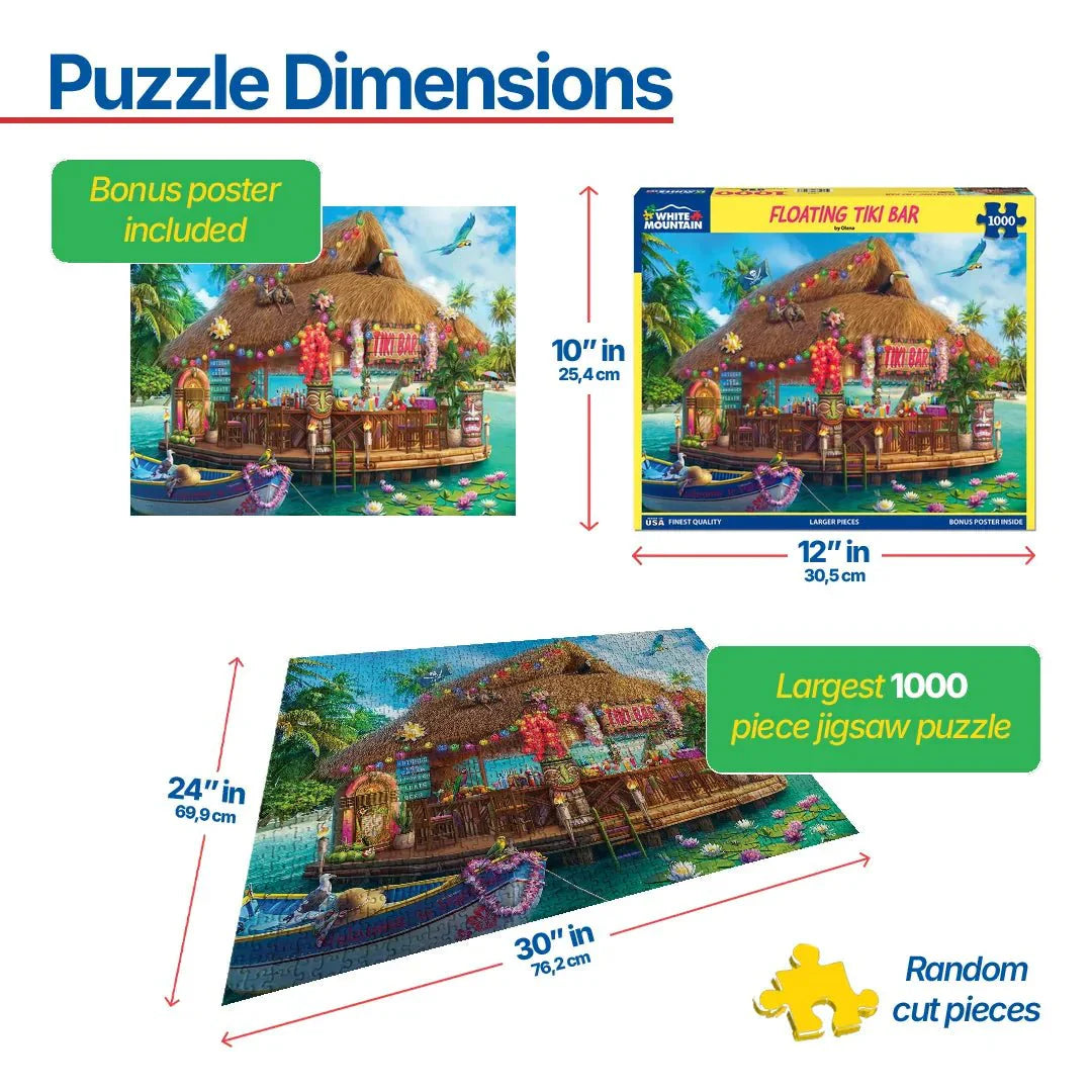 Floating Tiki Bar (1993pz) - 1000 Piece Jigsaw Puzzle