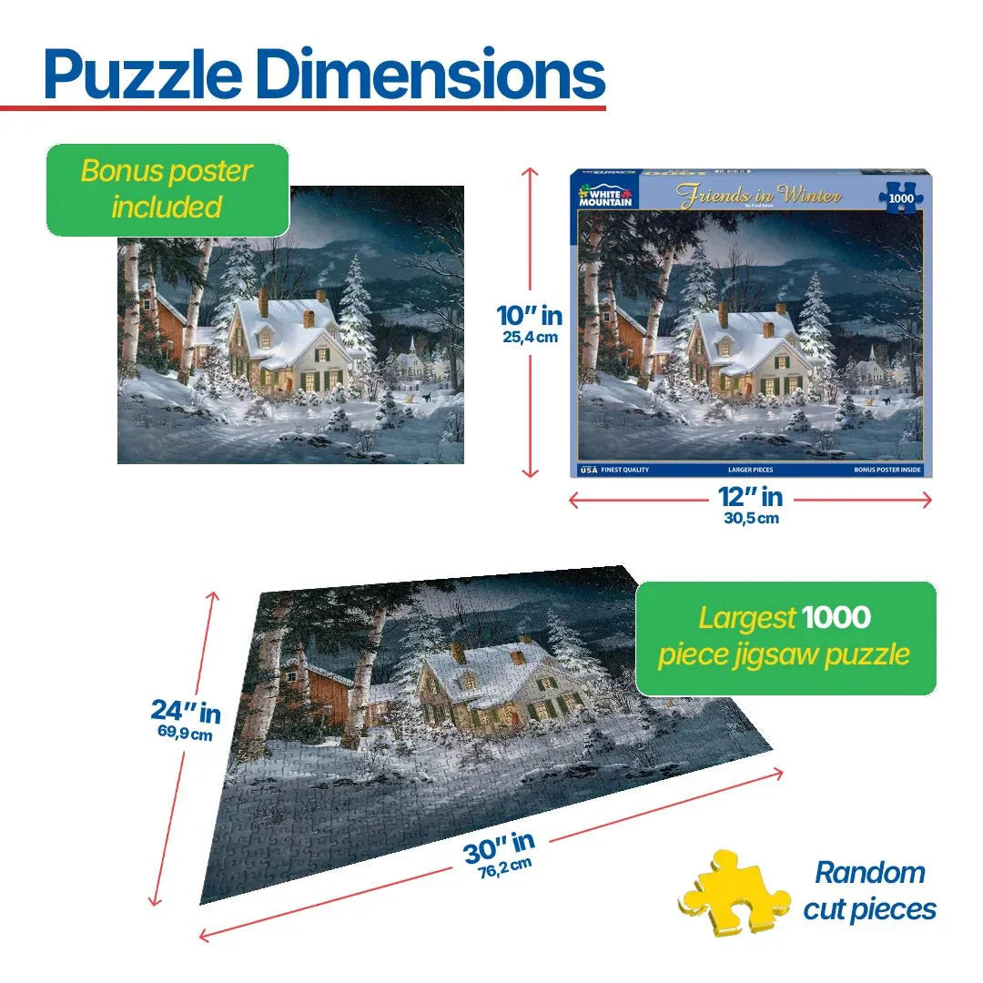 Friends in Winter (470pz) - 1000 Piece Jigsaw Puzzle