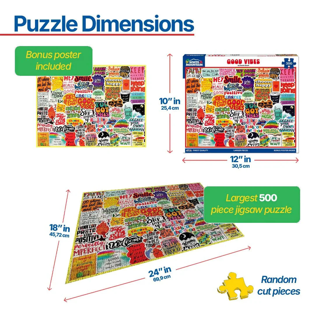 Good Vibes (1999pz) - 500 Piece Jigsaw Puzzle
