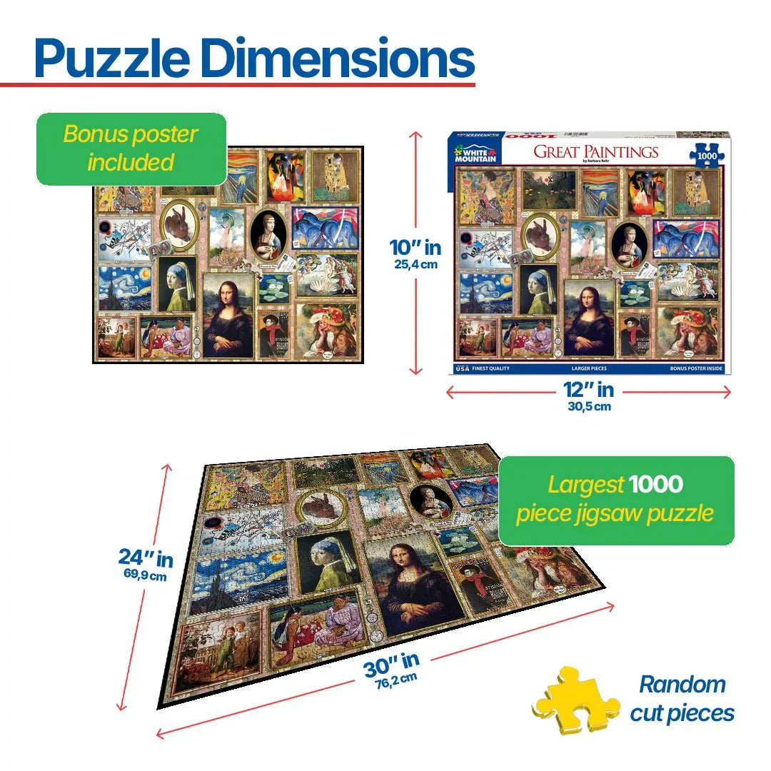 Great Paintings (1345pz) - 1000 Piece Jigsaw Puzzle