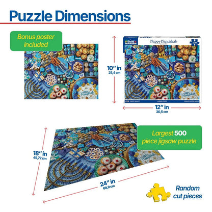 Happy Hanukkah (2016pz) - 500 Piece Jigsaw Puzzle