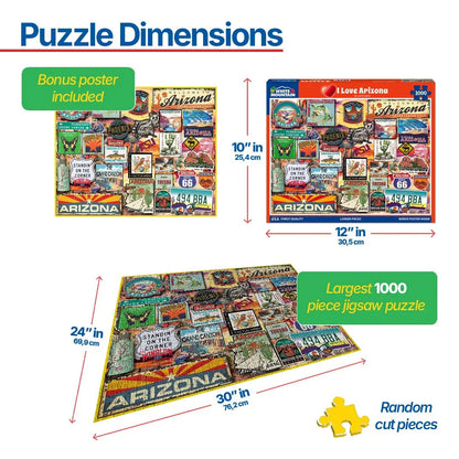 I Love Arizona (1980pz) - 1000 Piece Jigsaw Puzzle