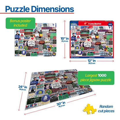 I Love Boston (2161pz) - 1000 Piece Jigsaw Puzzle
