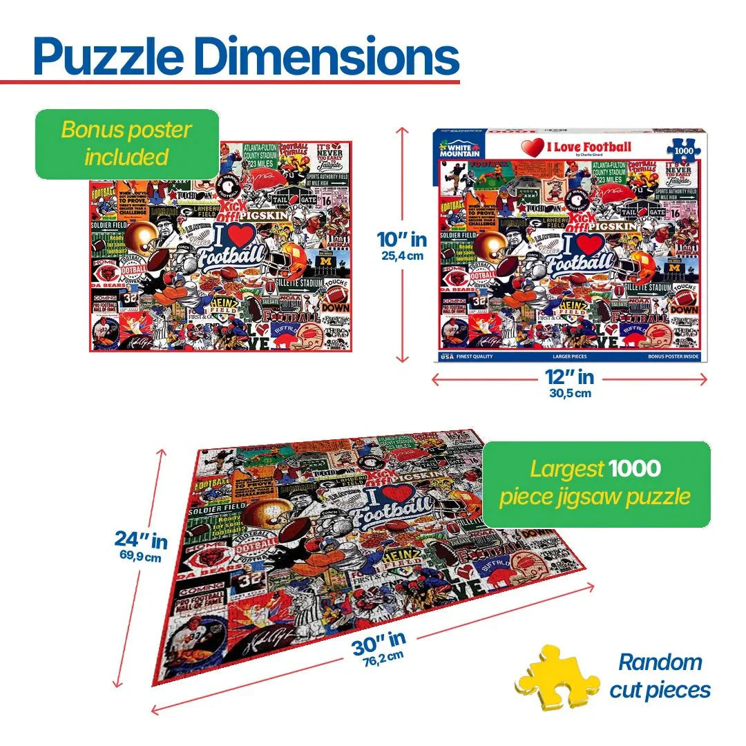 I Love Football (1771pz) - 1000 Piece Jigsaw Puzzle