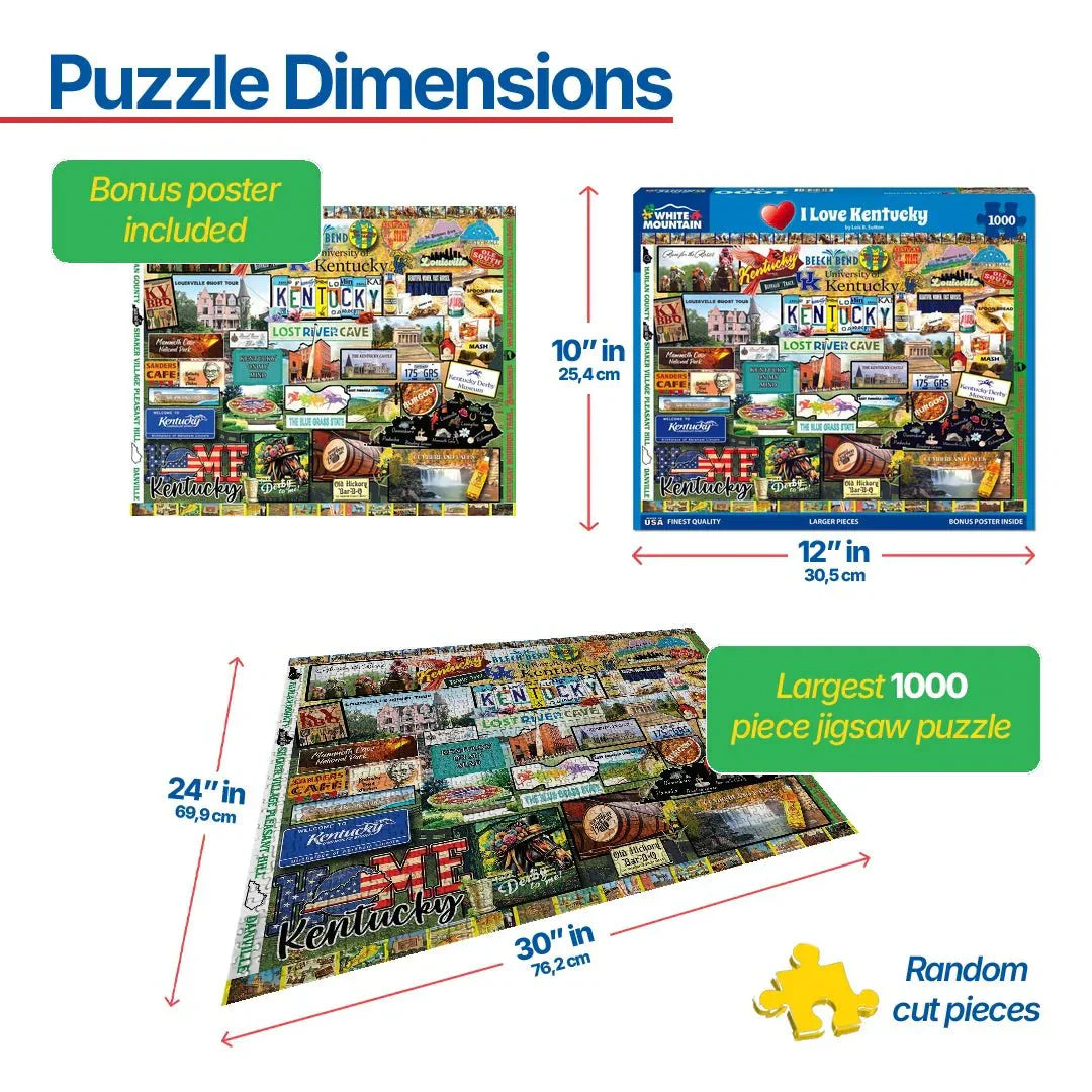 I Love Kentucky (2011pz) - 1000 Piece Jigsaw Puzzle