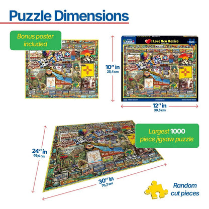 I Love New Mexico (2075pz) - 1000 Piece Jigsaw Puzzle