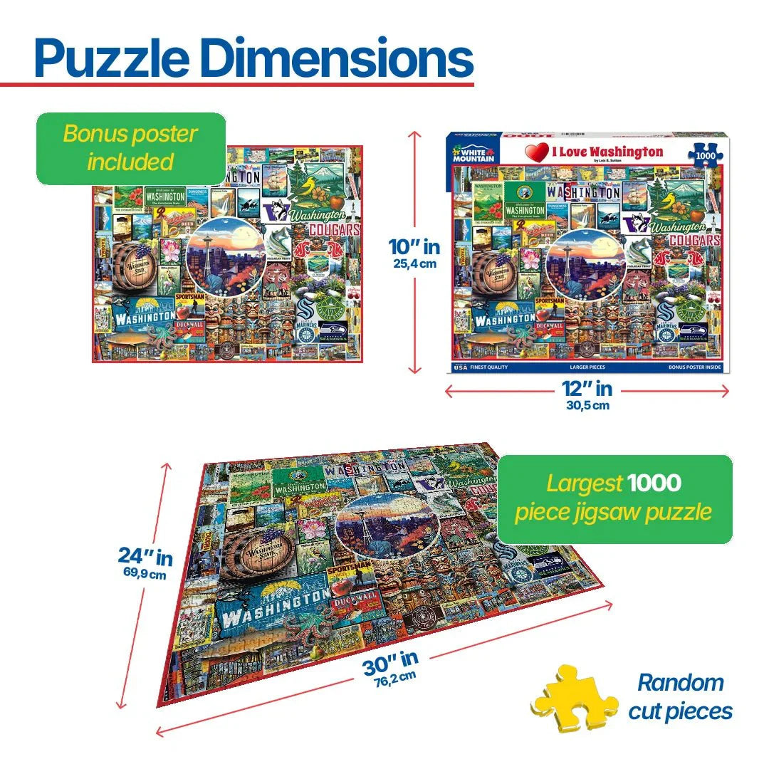 I Love Washington (2127pz) - 1000 Piece Jigsaw Puzzle