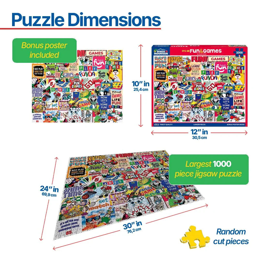 It’s All Fun & Games (1902pz) - 1000 Piece Jigsaw Puzzle