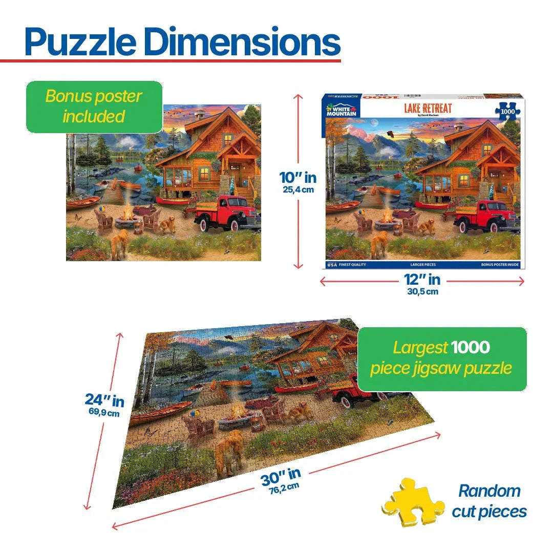 Lake Retreat (1948pz) - 1000 Piece Jigsaw Puzzle