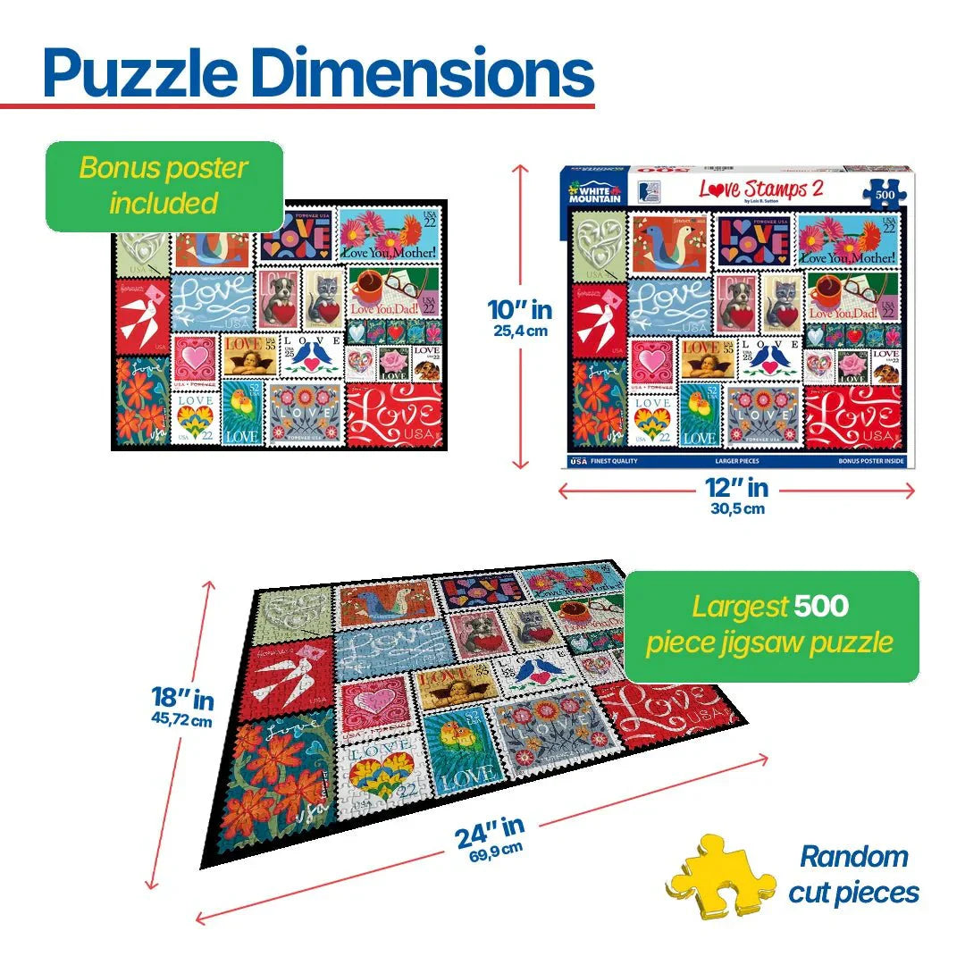 Love Stamps 2 (2188pz) - 500 Piece Jigsaw Puzzle