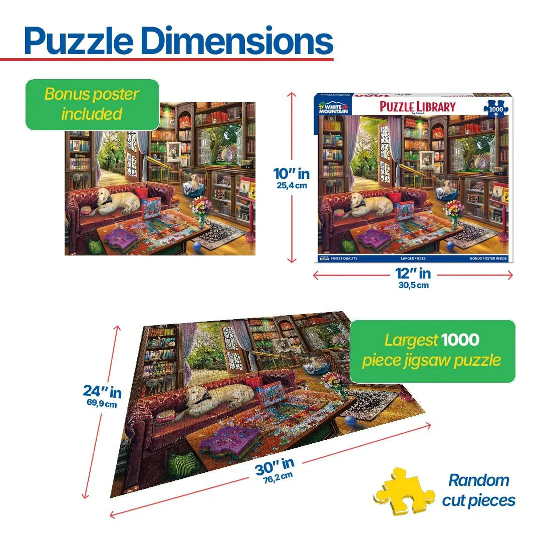 Puzzle Library (1796pz) - 1000 Piece Jigsaw Puzzle