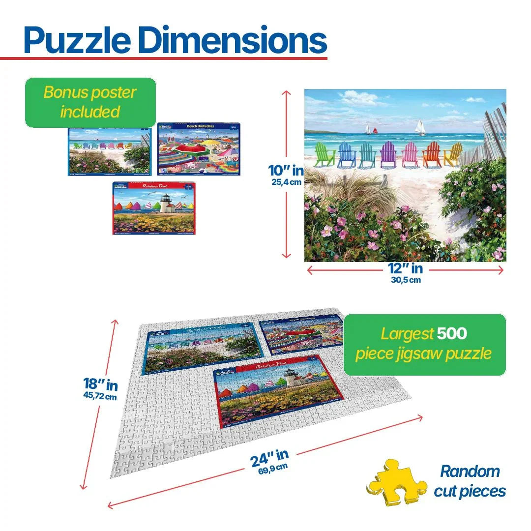 Set of 3: Artist Joelle McIntyre - Beach Days Bundle 500 piece
