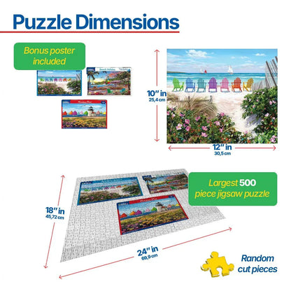 Set of 3: Beach Escape Bundle 500 piece
