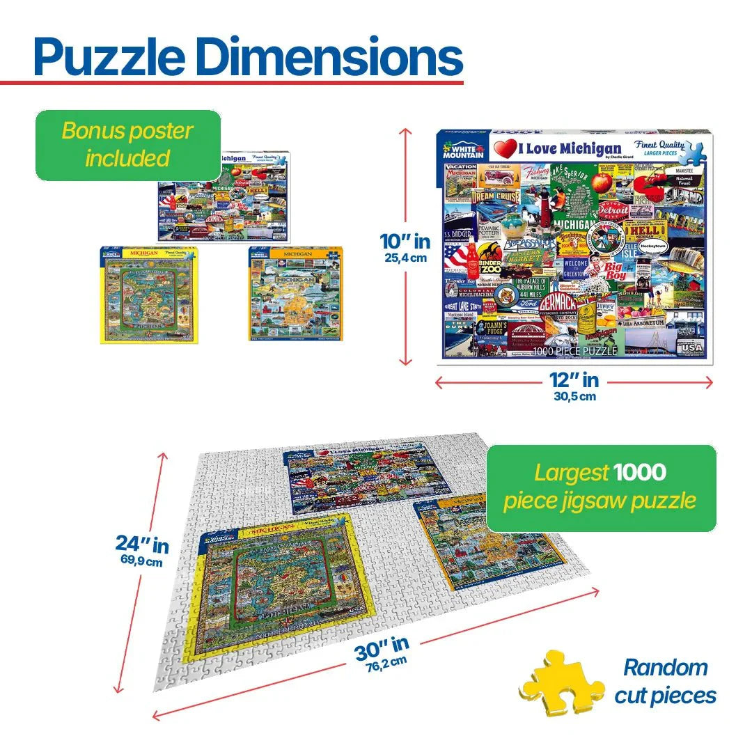 Set of 3: Michigan Bundle 1000 piece