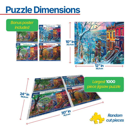 Set of 4: Seasons in the City Bundle 1000 piece