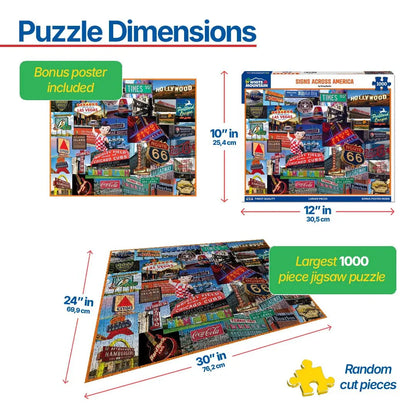 Signs Across America (2145pz) - 1000 Piece Jigsaw Puzzle