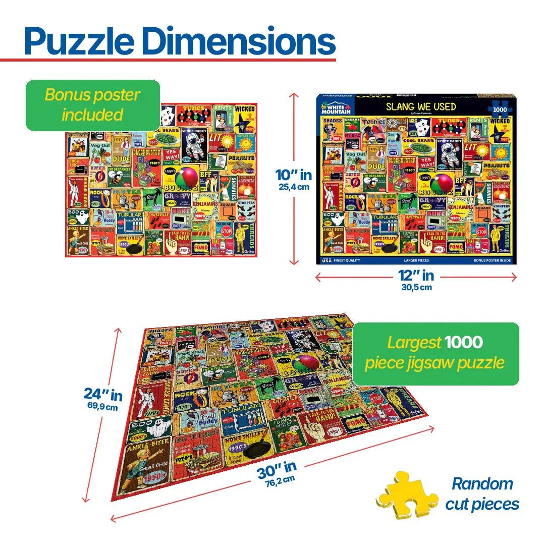 Slang We Used (1885pz) - 1000 Piece Jigsaw Puzzle