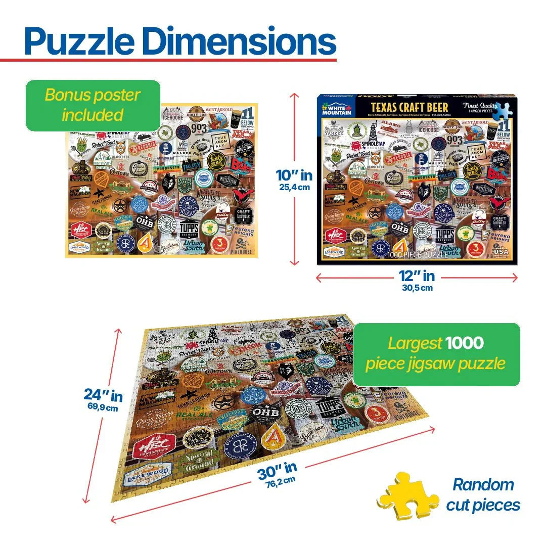 Texas Craft Beer (1656pz) - 1000 Piece Jigsaw Puzzle
