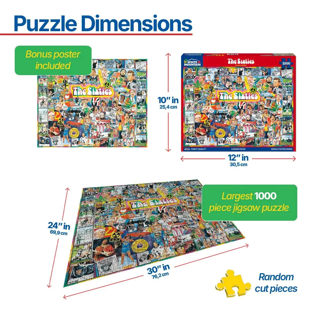 The Sixties (305pz) - 1000 Piece Jigsaw Puzzle