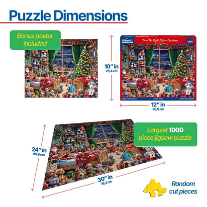 Twas The Night Before Christmas (2137pz) - 1000 Piece Jigsaw Puzzle