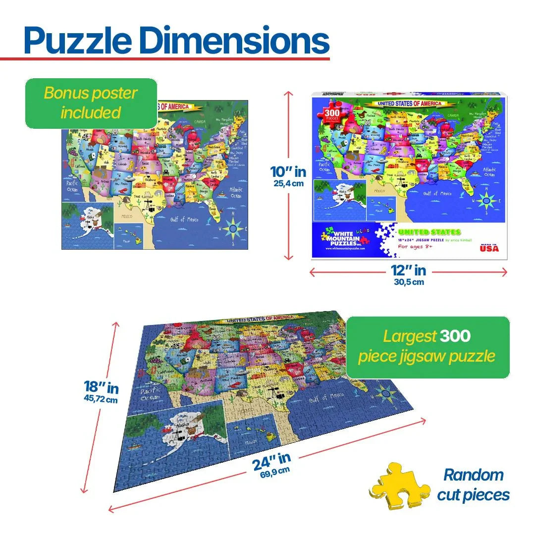 United States of America (1021pz) - 300 Piece Jigsaw Puzzle